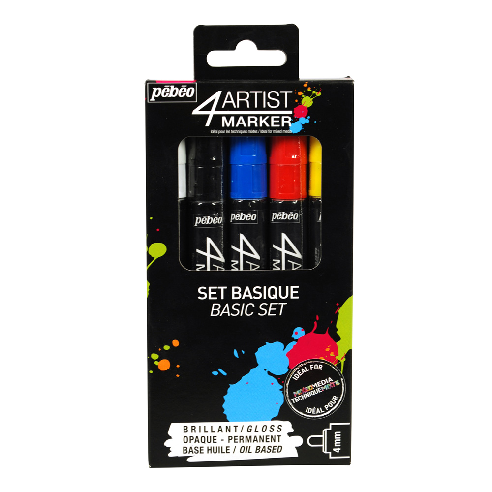 Pebeo 4Artist Marker Basic Set 5pk