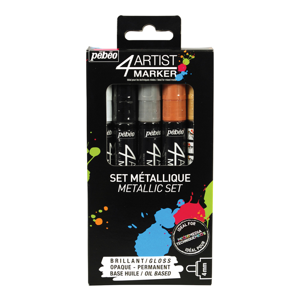 Pebeo 4Artist Marker Metallic Set 5pk