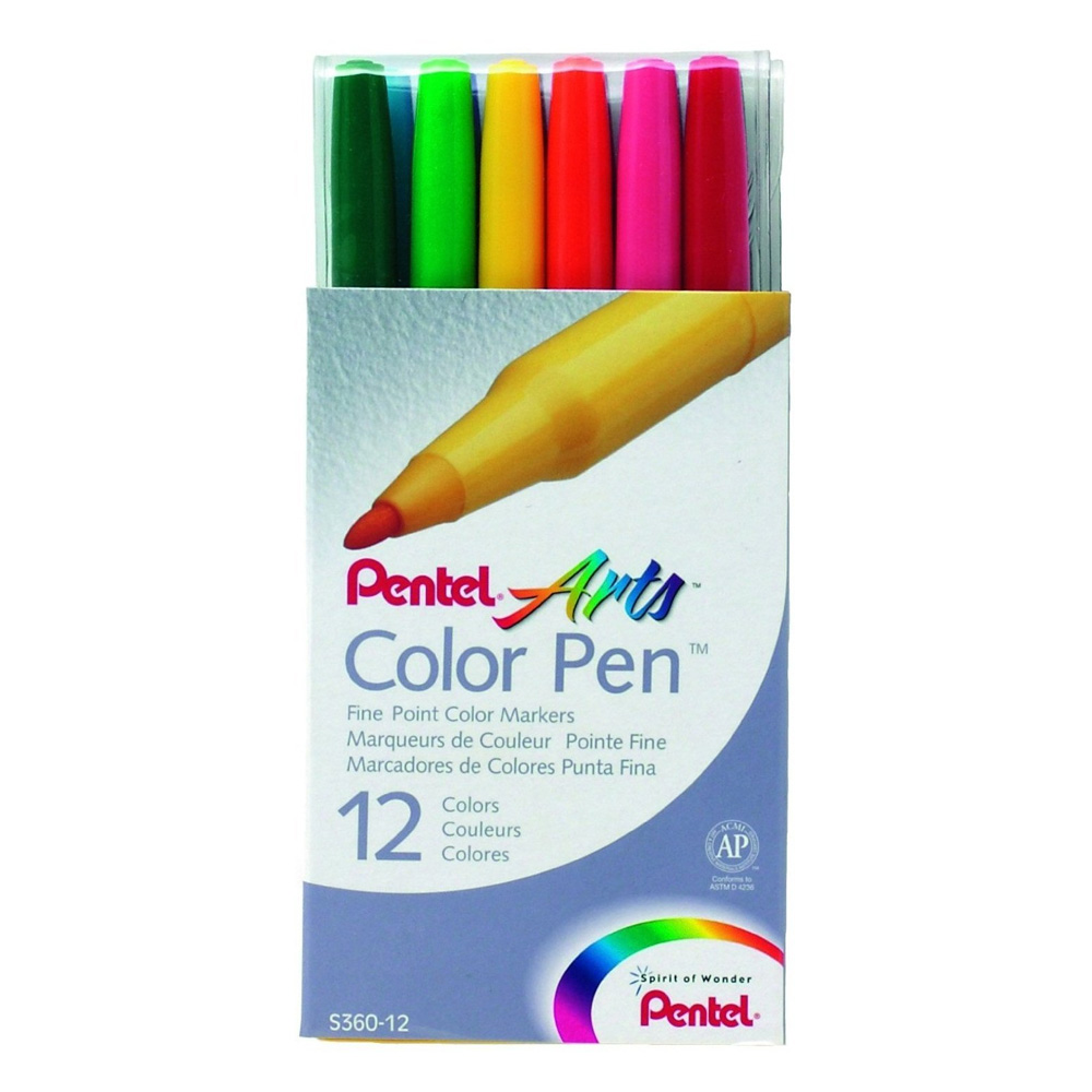 Pentel S360 Color Pen Set Of 12
