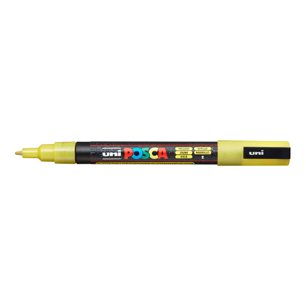 Posca Paint Marker PC-3M Fine Glitter Yellow