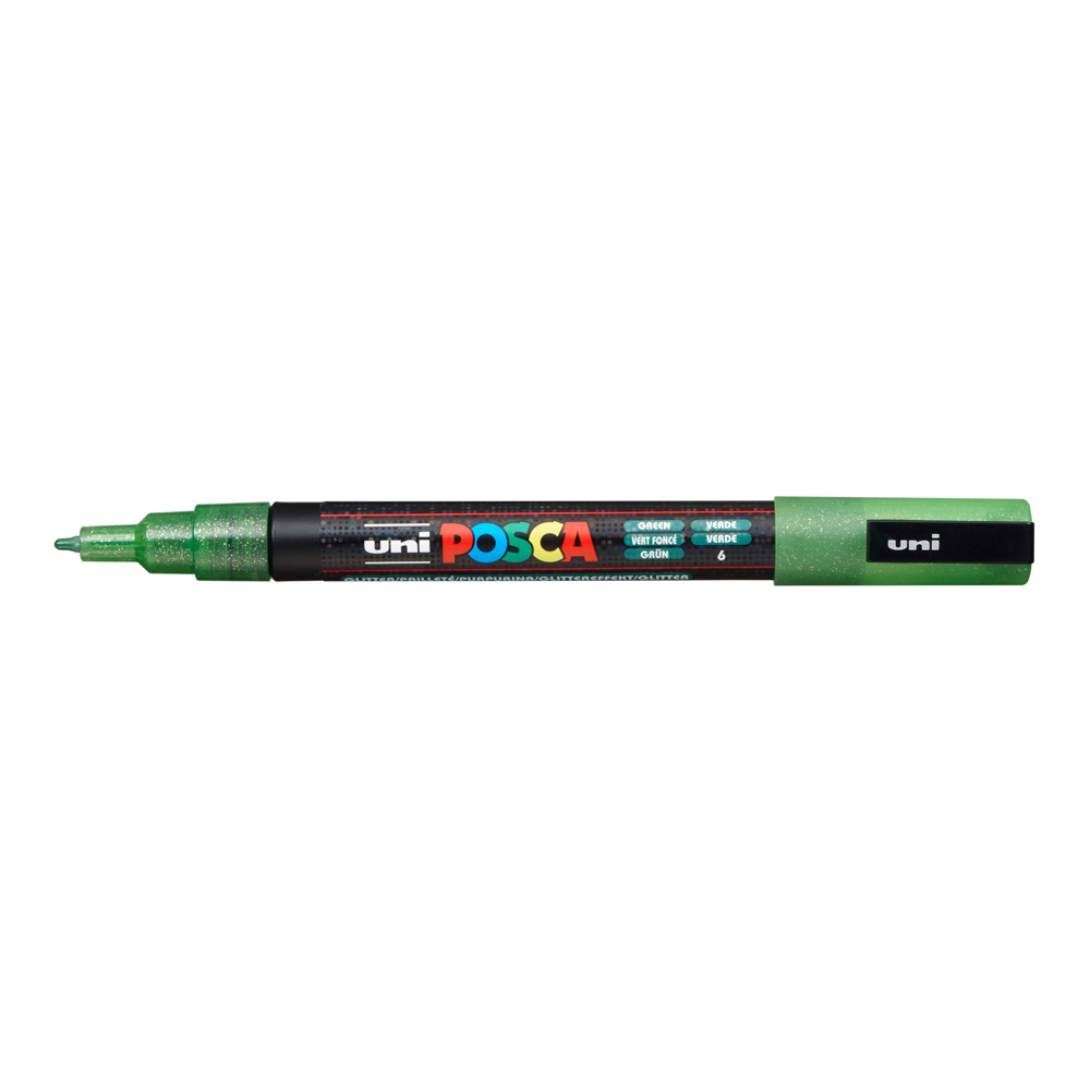 Posca Paint Marker PC-3M Fine Glitter Green