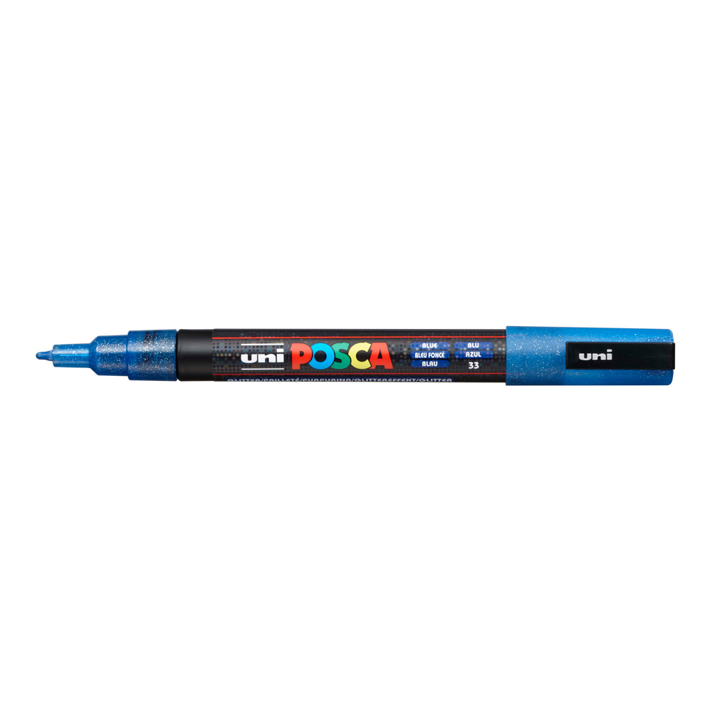 Posca Paint Marker PC-3M Fine Glitter Blue