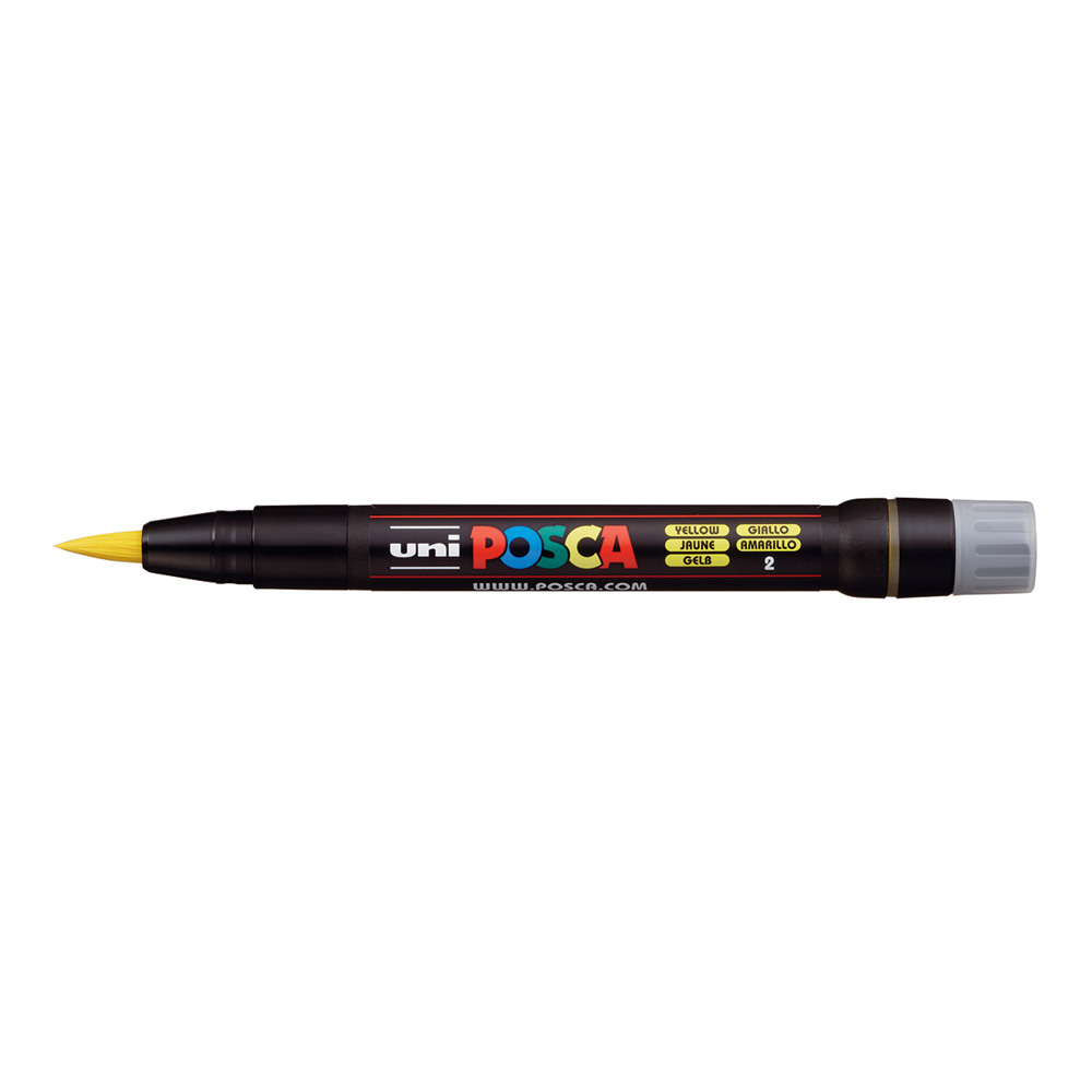 Posca Paint Marker PCF-350 Brush Yellow