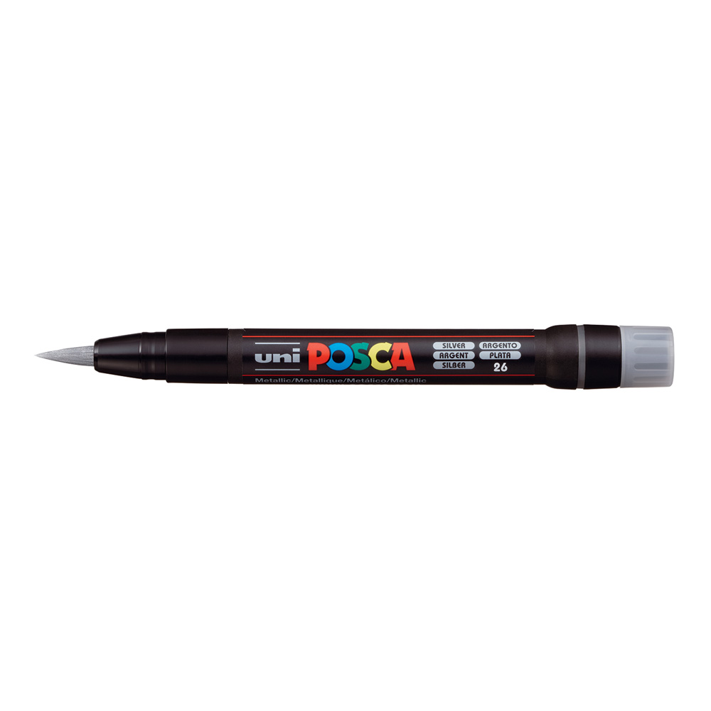 Posca Paint Marker PCF-350 Brush Silver