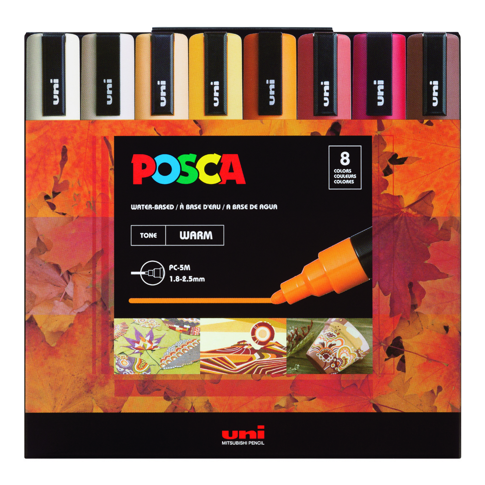 Posca Paint Marker Set/8 PC-5M Warm Tone