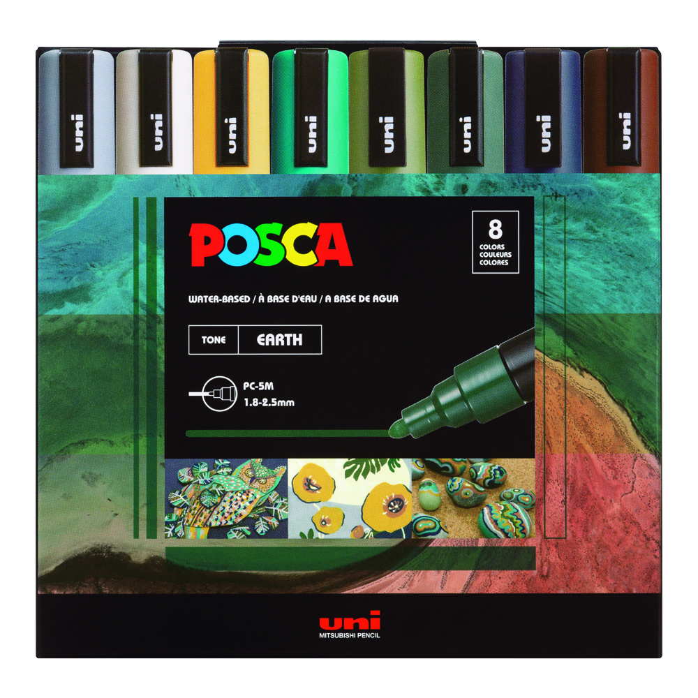 Posca Paint Marker Set/8 PC-5M Earth Tone