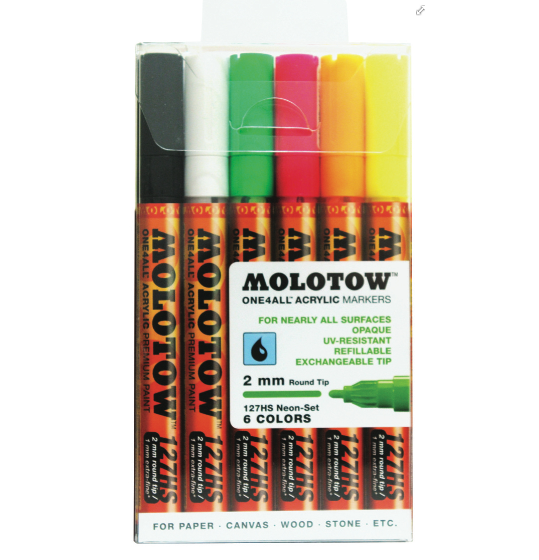 Molotow 127Hs Neon 2Mm Set-6 Piece