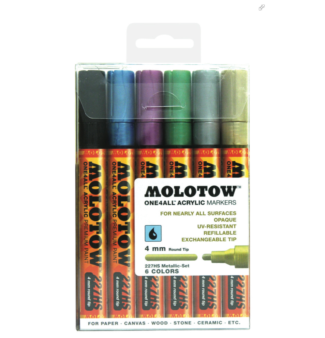 Molotow 227Hs Metallic 4Mm Set-6 Piece