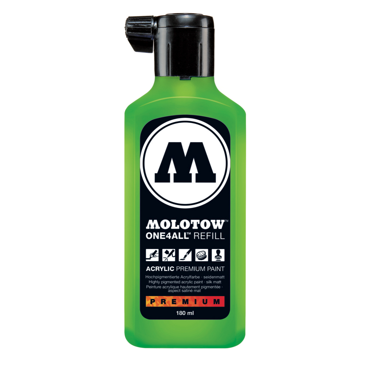 Molotow One4All Refill 180Ml Neon Green Fluo