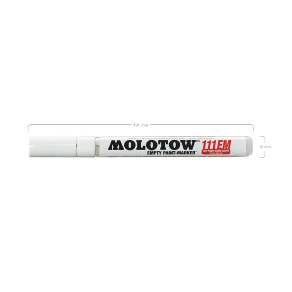 Molotow 111Em 2Mm Fine Round-Tip Empty Marker