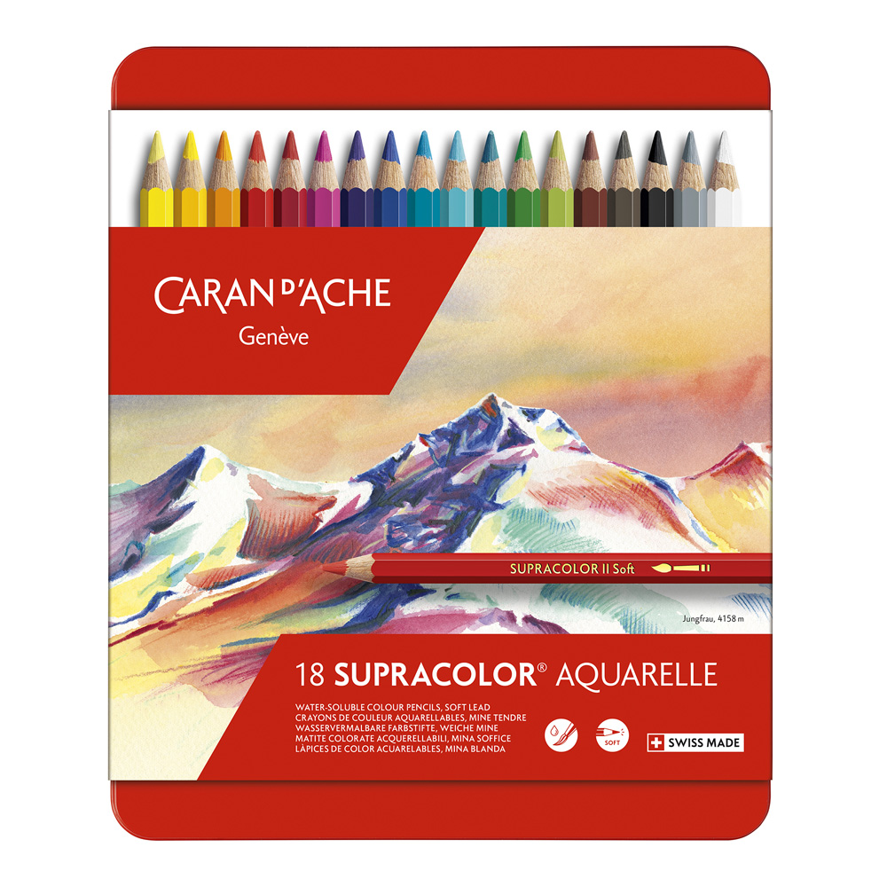 Supracolor Soft Aquarelle Metal Box of 18