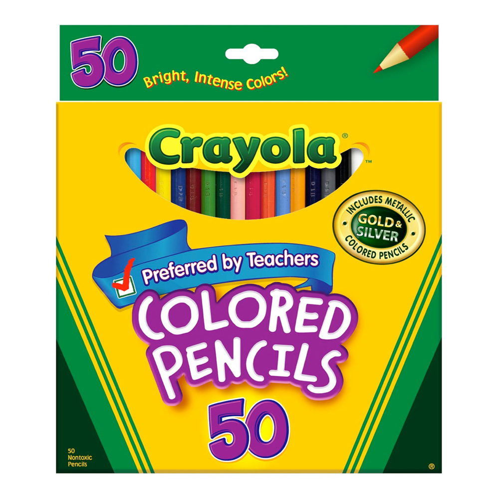 Crayola 50 Color Long Pencil Set