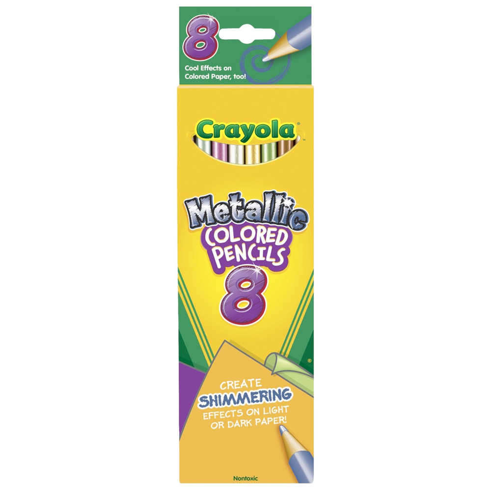 Crayola 8 Metallic Color Long Pencil Set