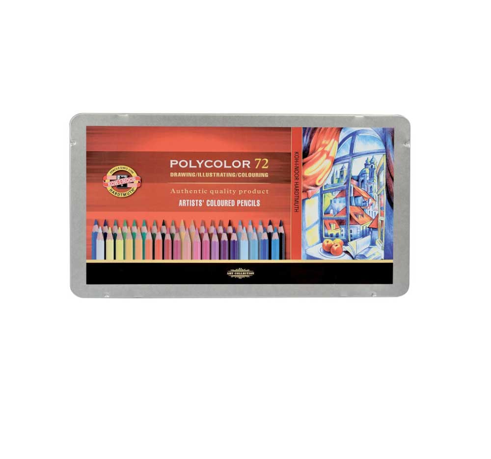 Koh-I-Noor Polycolor 72 Pencil Tin Set