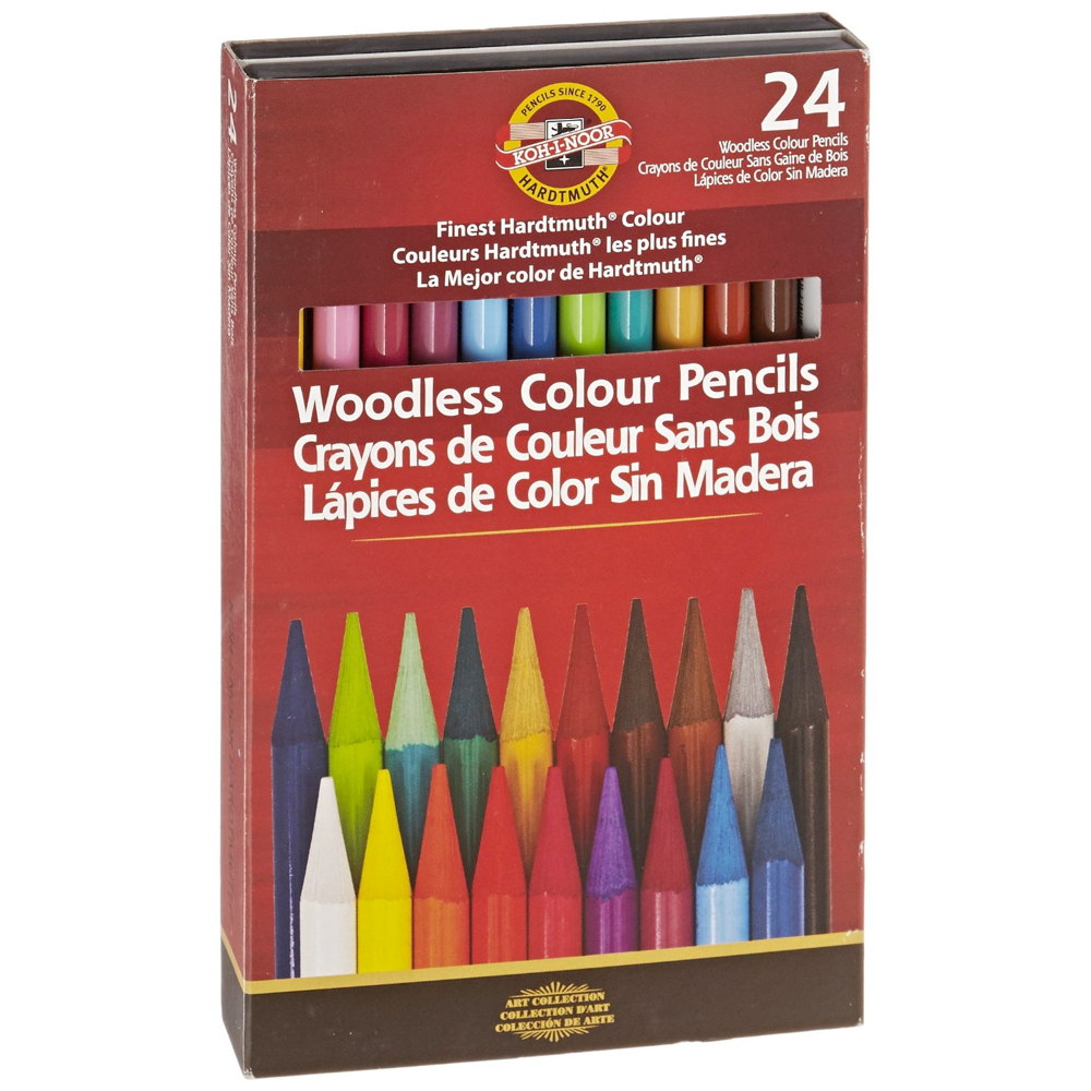 Koh-I-Noor Woodless 24 Color Pencil Set