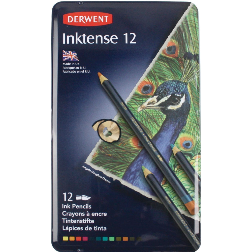 Derwent Inktense 12 Pencil Tin Set