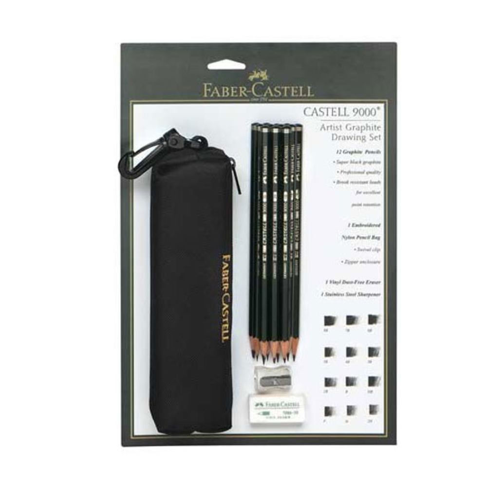 Faber-Castell 9000 Drawing Pencil Bag Set
