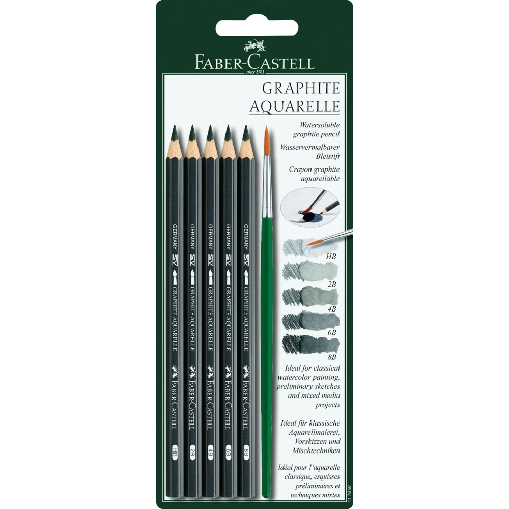 BUY FaberCastell Graphite Aquarelle Pencil 5/Set