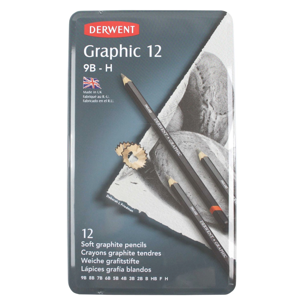 Derwent Graphic Pencils 12 Set 9B-H