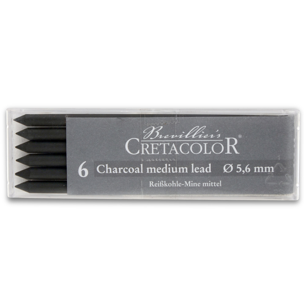 Cretacolor Medium Charcoal Lead 6/Pack