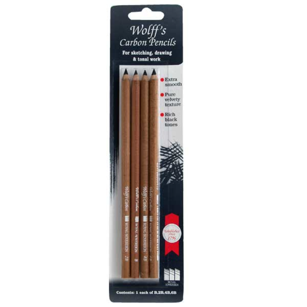 Wolff Carbon Pencil Set Of 4