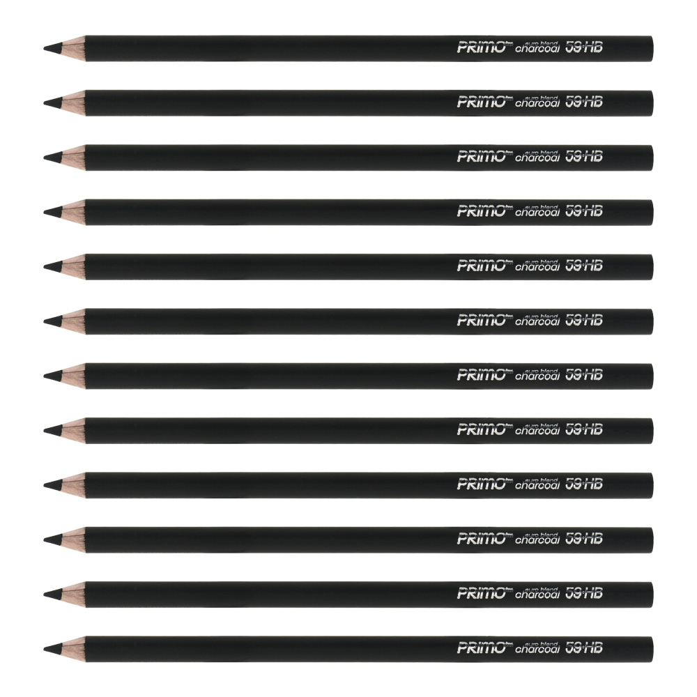General Hb Primo Charcoal Pencil 12/Box