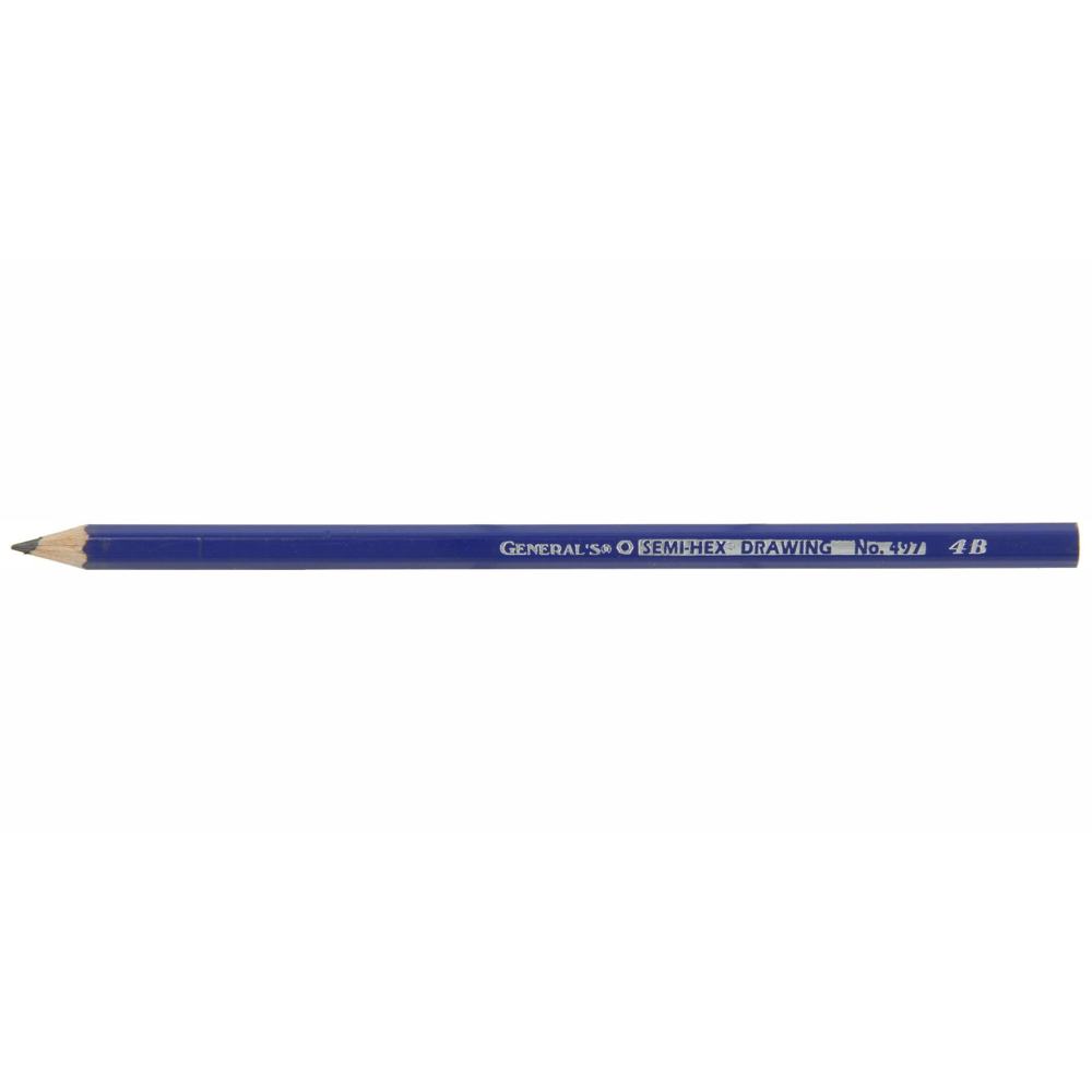 General Semi-Hex 12 Student 4B Drawing Pencil