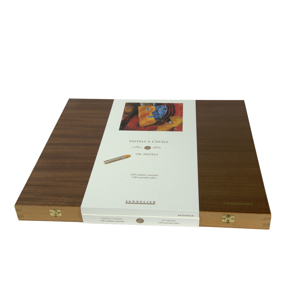 Sennelier 120 Oil Pastel Assorted Wood Box