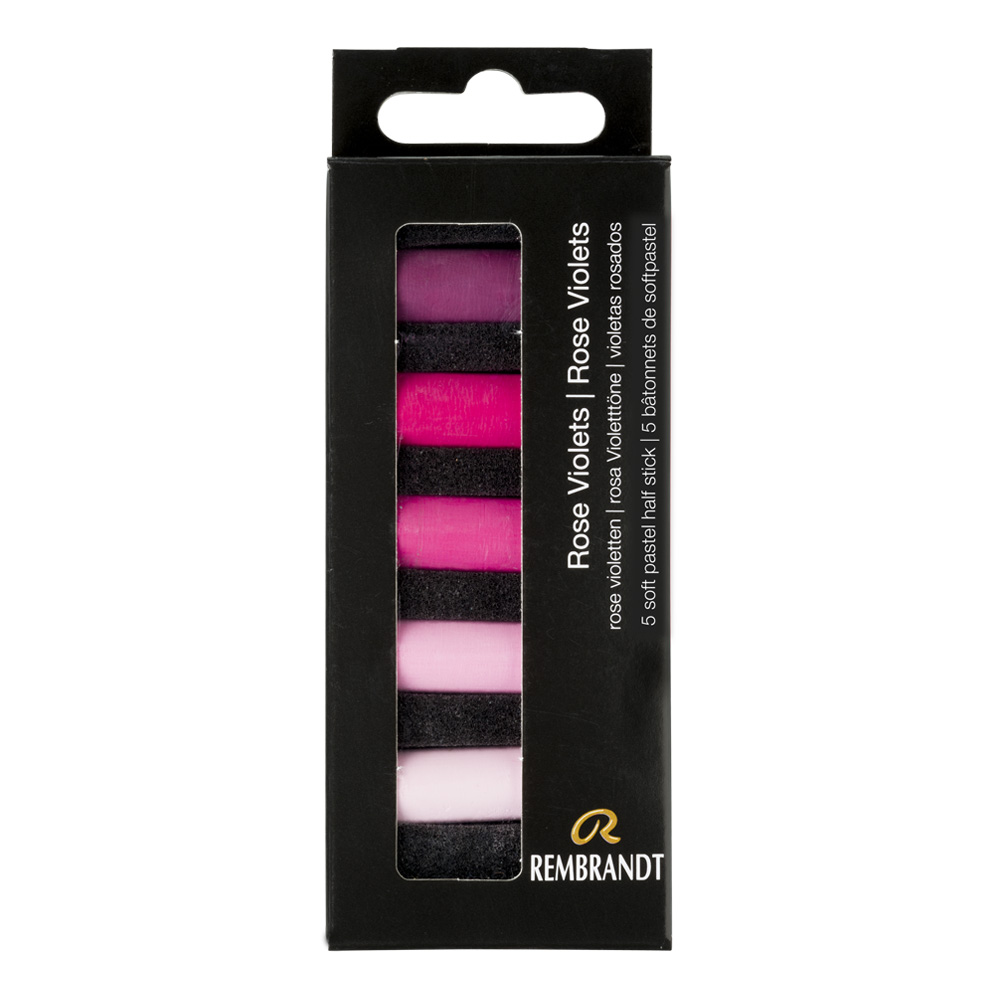 Rembrandt Soft Pastels 5pc Half Rose Violets