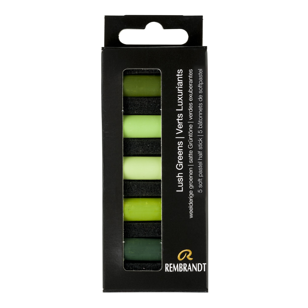 Rembrandt Soft Pastels 5pc Half Lush Greens