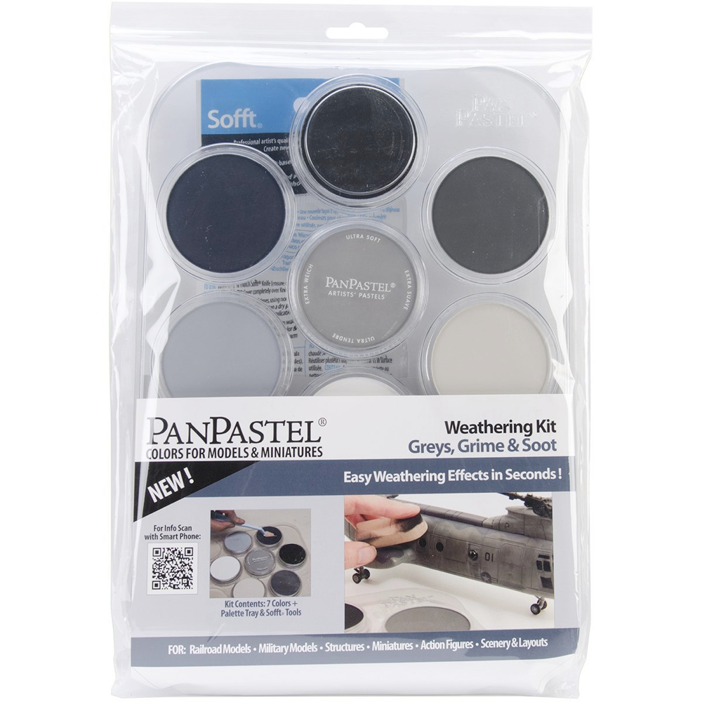 Panpastel 7 Color Weathering Set Greys & Soot