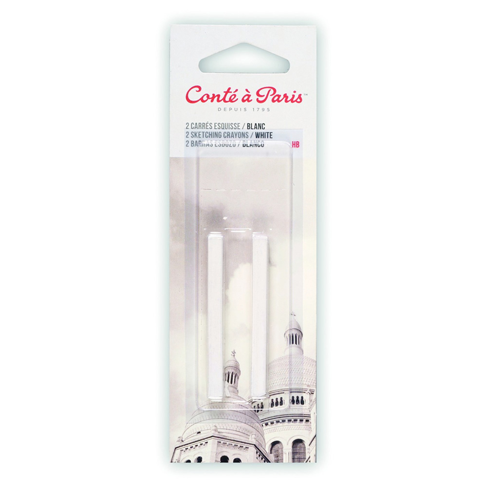 Conte Crayon 2 pk - White HB (2456/HB)