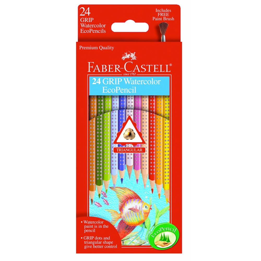 Faber-Castell 12 Grip Watercolor Ecopencils