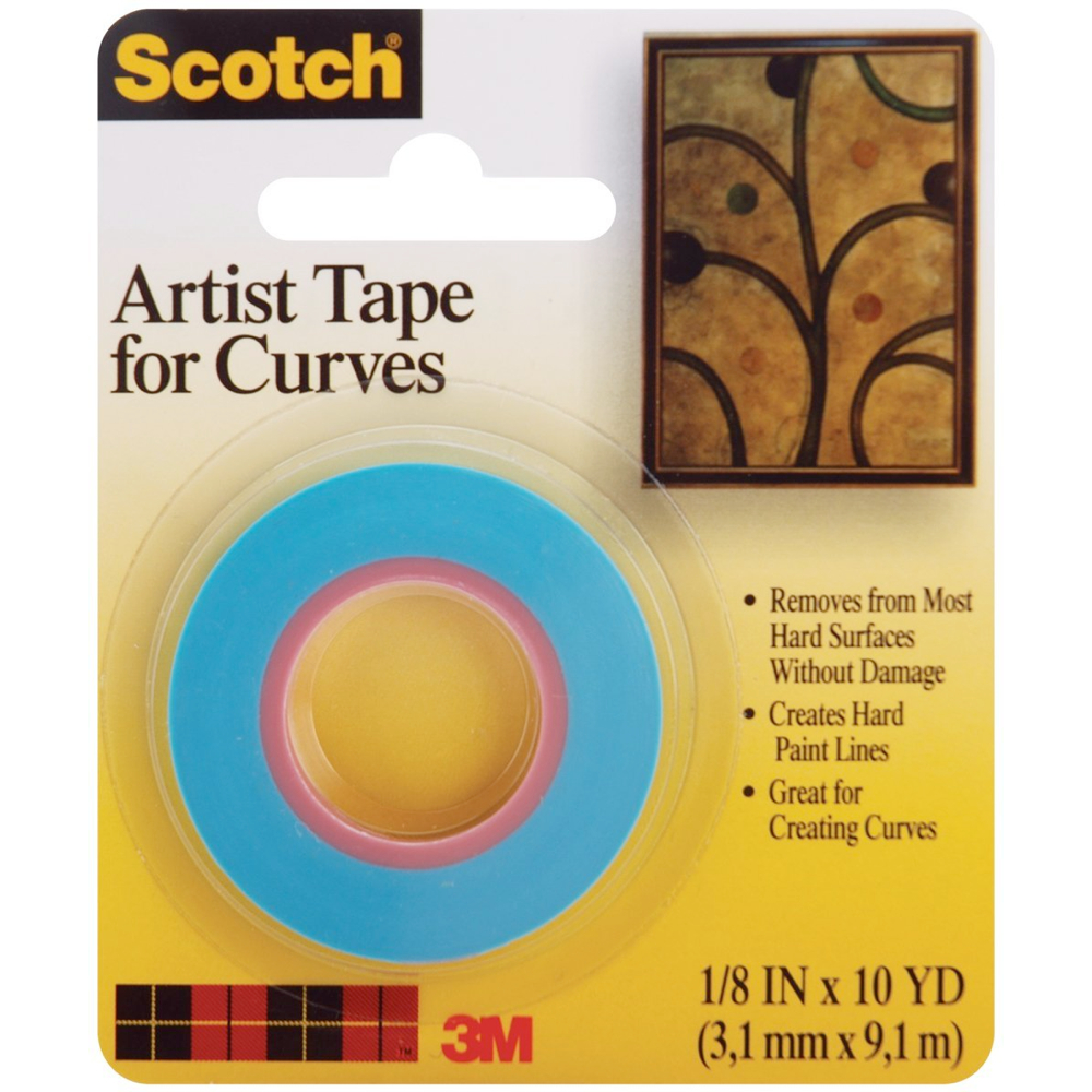 3M Artist Tape For Curves 1/8In X 10Yd