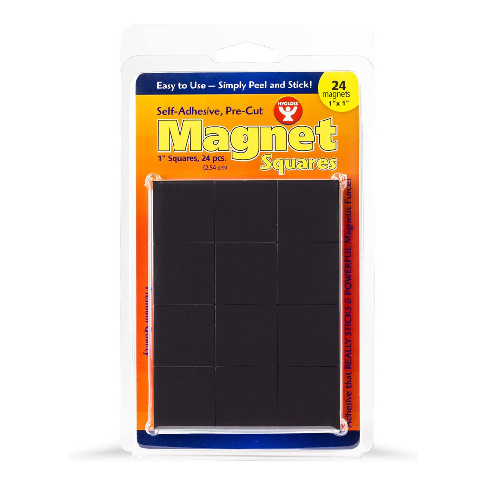 Magnet Squares 1 Self-Adhesive 24 ct.
