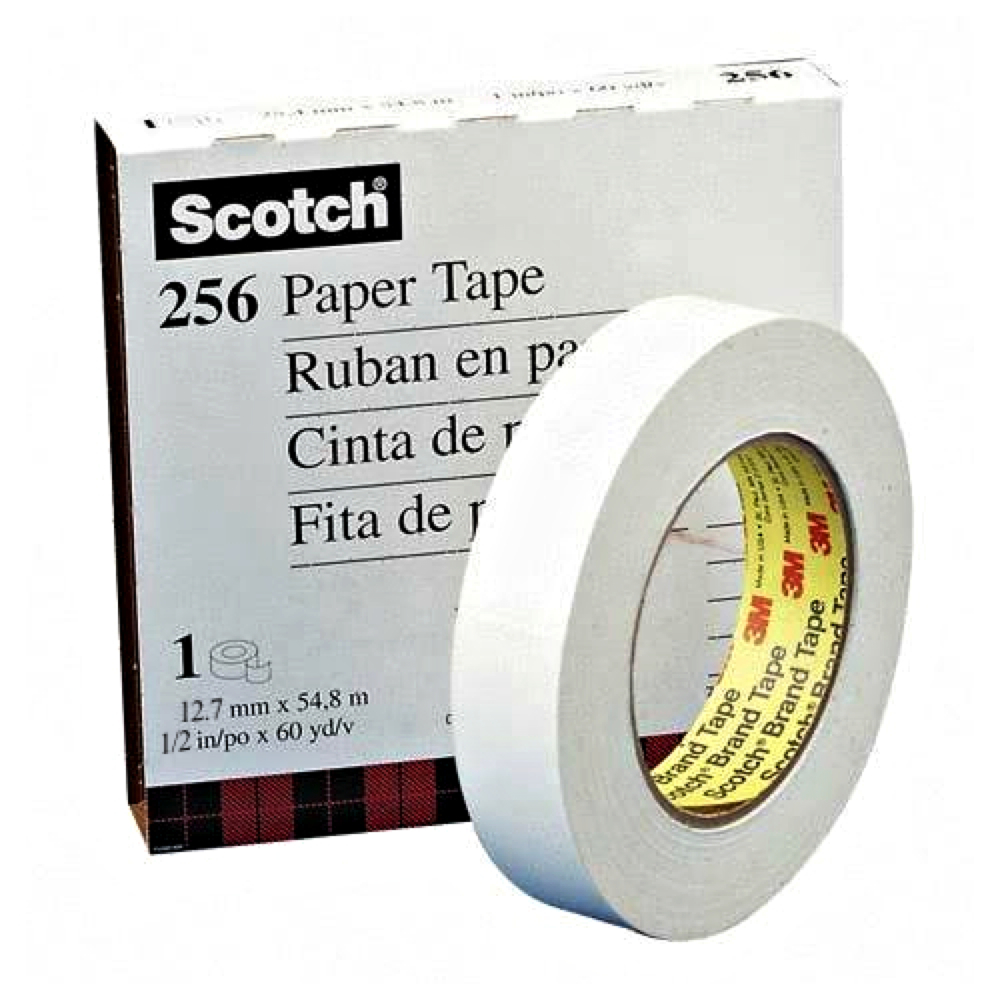 3M 256 White Flatback Tape 1/2In X 60Yds