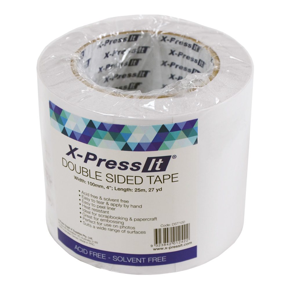 Xpress Double Sided Tissue Tape 4in x 27yd