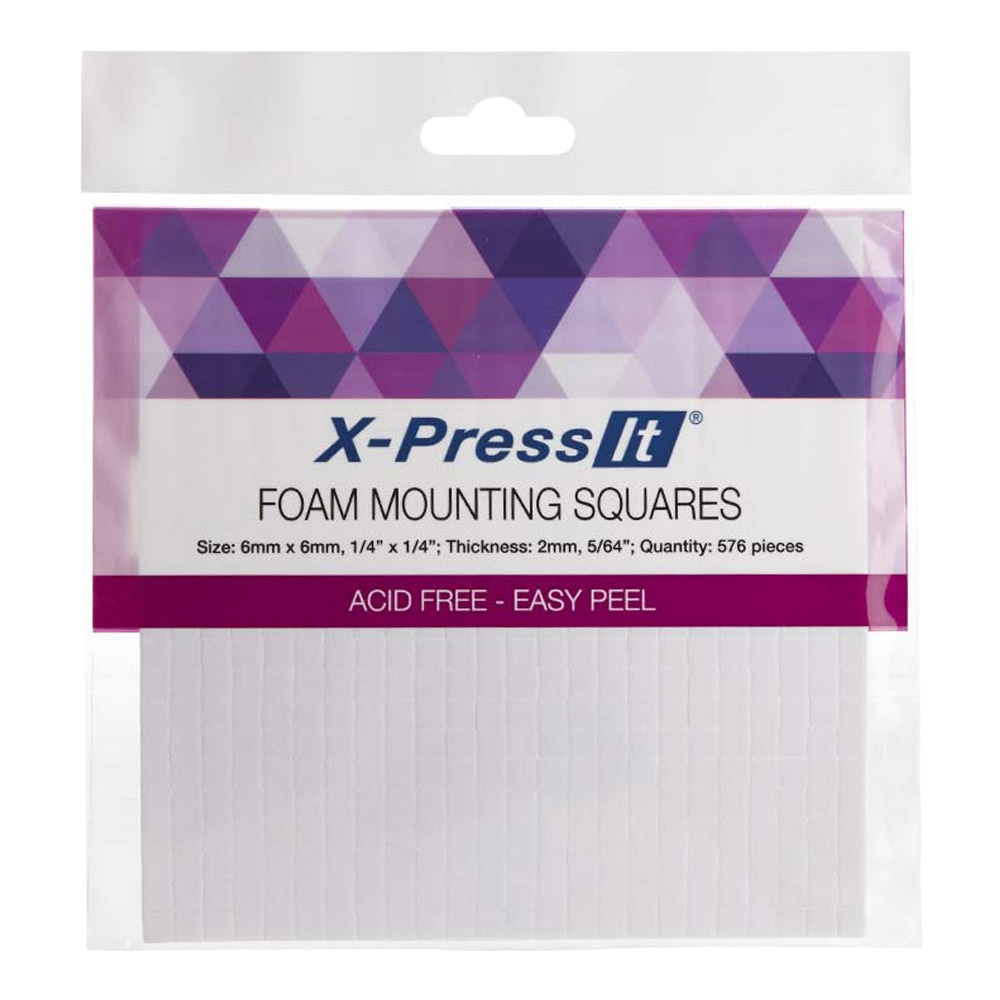 Xpress It Foam Mounting Squares 1/4x1/4 576pc