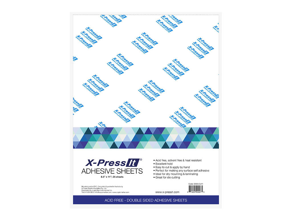 Double Sided Ht Adhesive Sheets 8.5x11 Pk/25