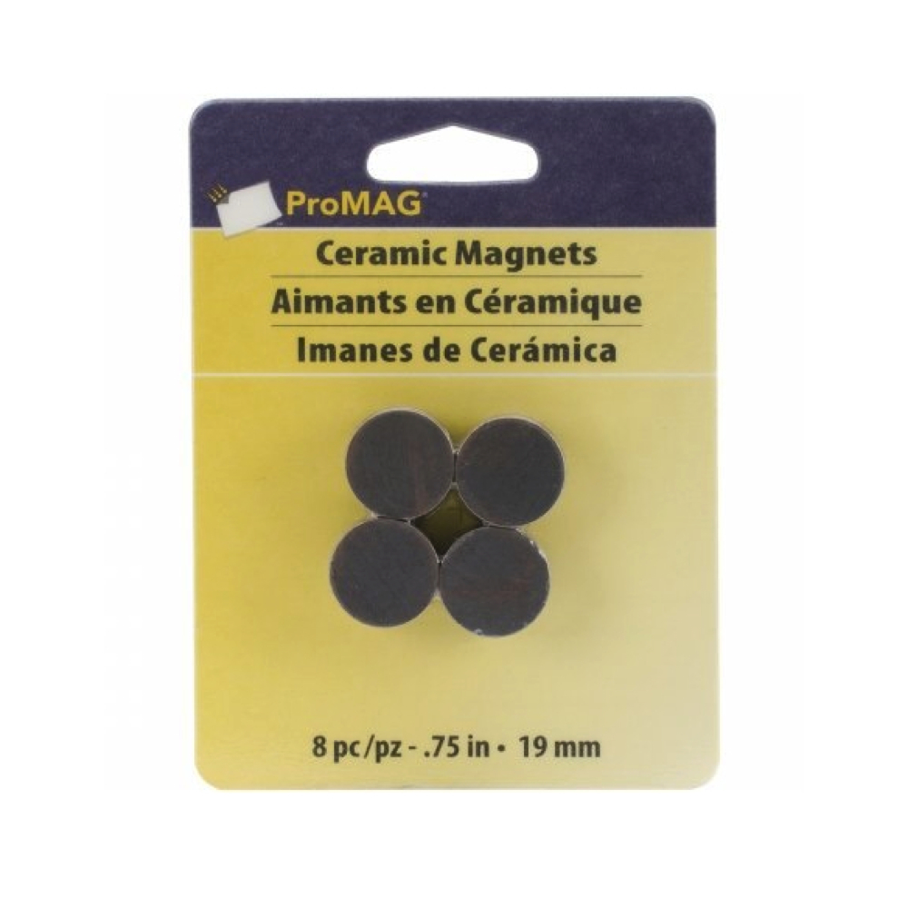 Round Magnets 3/4Inch Pkg/8