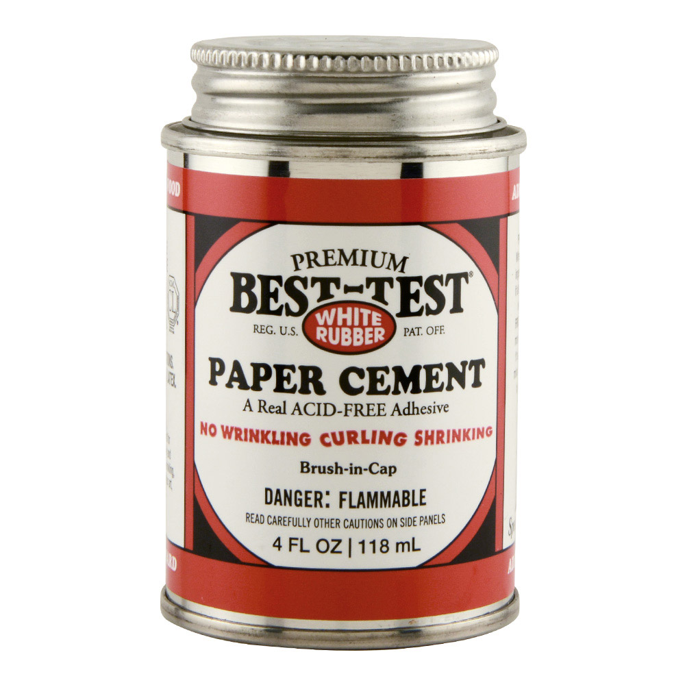 Best-Test Paper Cement W/ Brush 4 Oz *Orm5