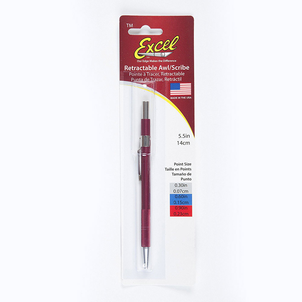 Excel 16050 Retractable Awl/Scribe .090 Red