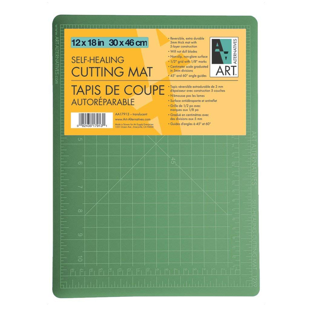Art Alternative Cutting Mat Green/Black 12X18