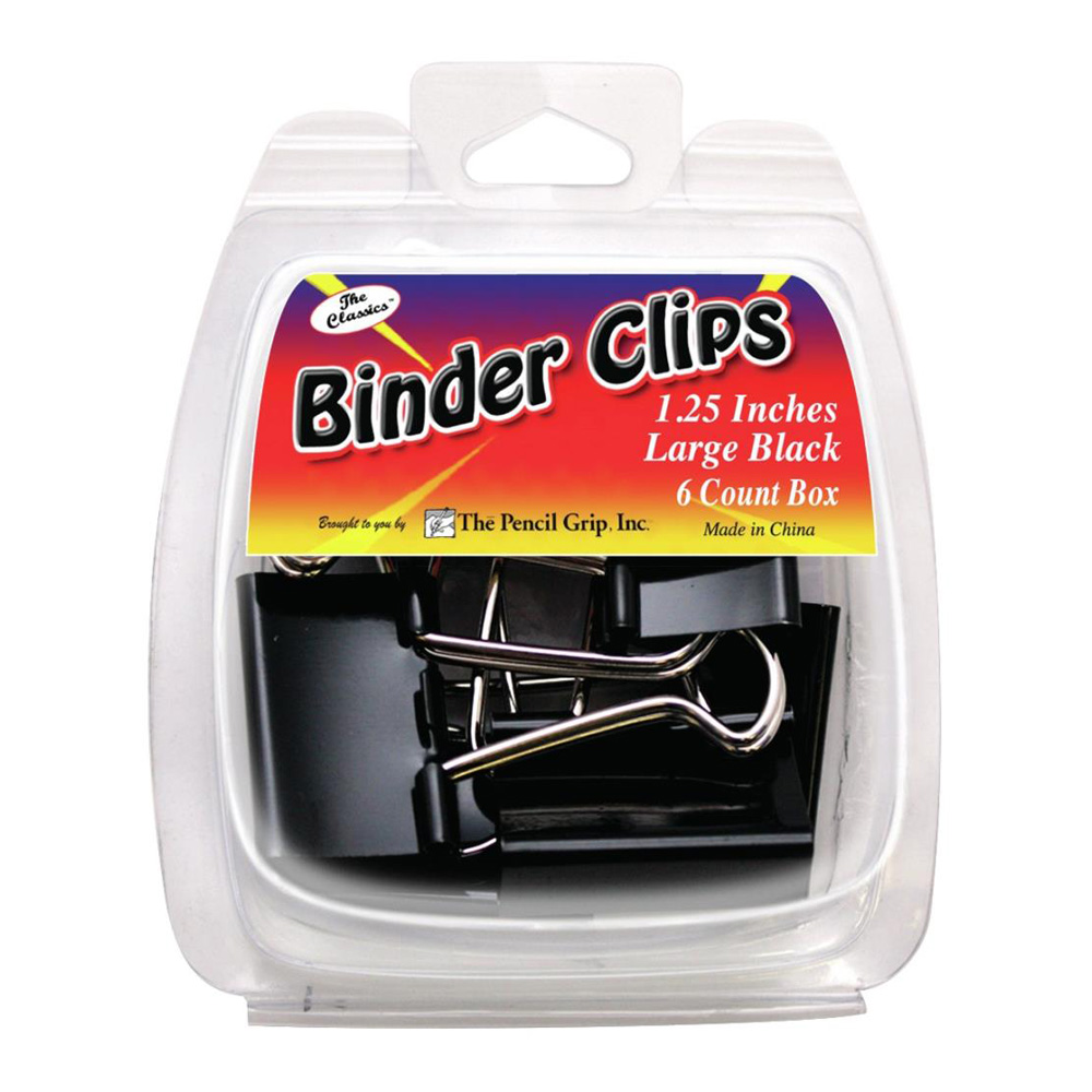 Binder Clips Box of 6 Large Size
