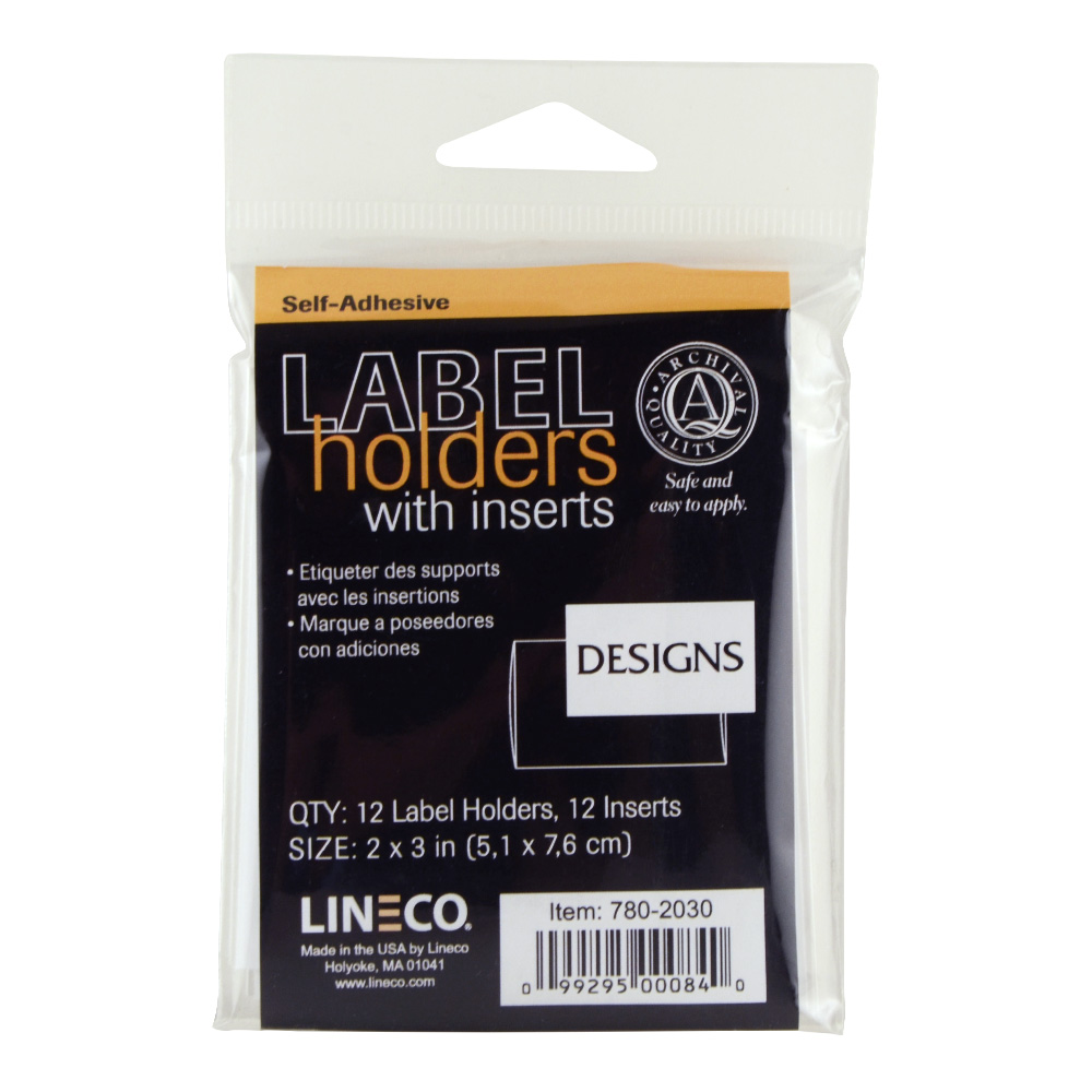 Lineco Label Holders 2X3 Inch 12ct