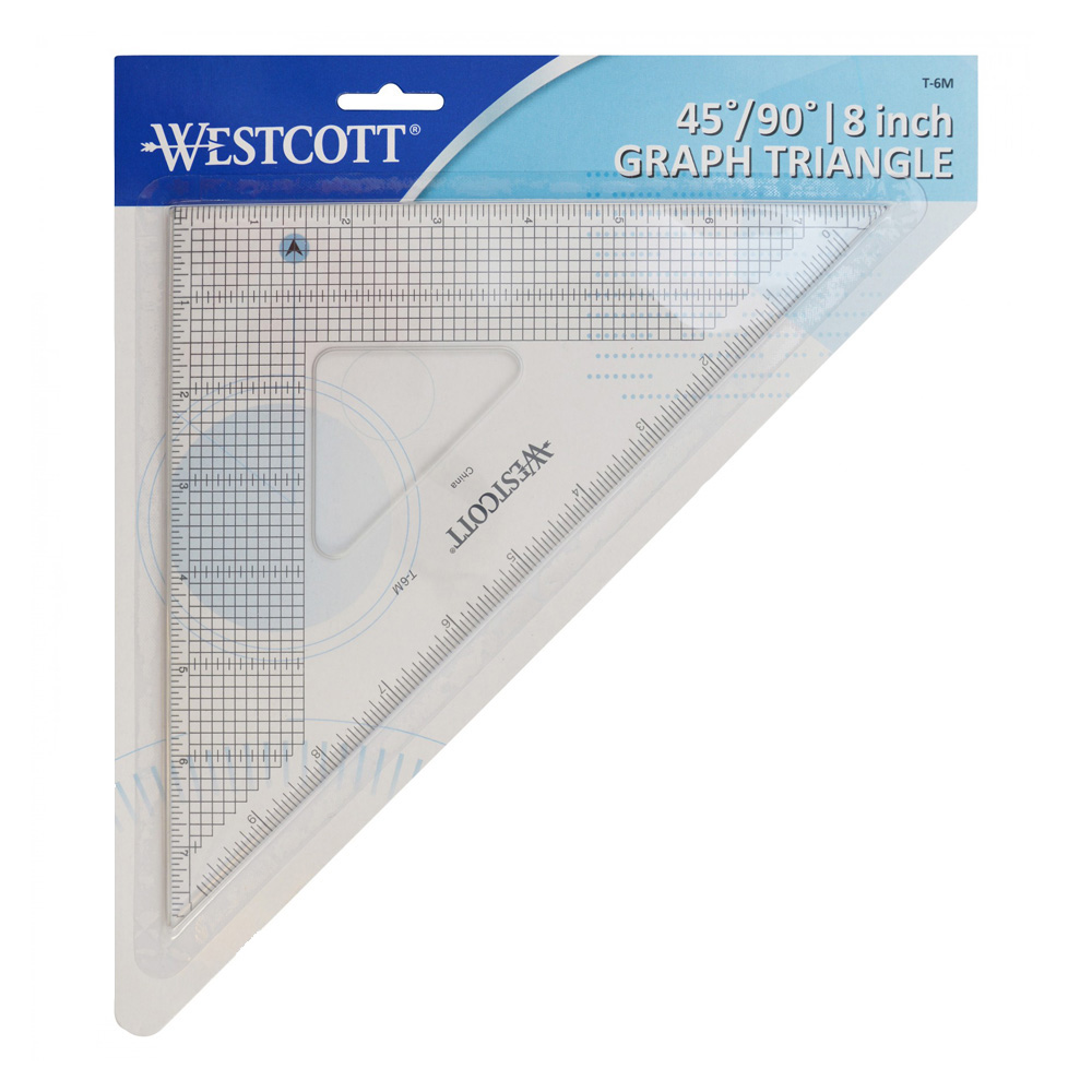 Westcott T-6M 8 Grid Triangle 45/45/90 Degre
