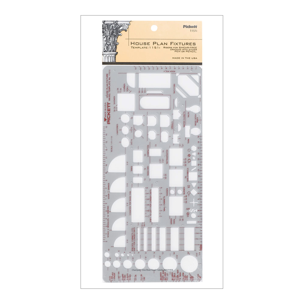 Pickett Template 1151-I House Plan Fixtures