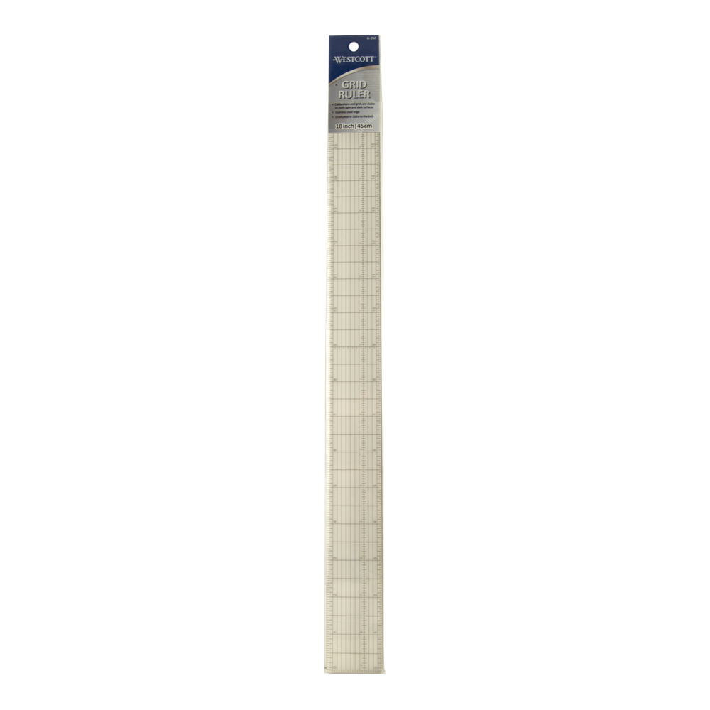 Westcott B-2M Grid Ruler w/Cutting Edge 18.5