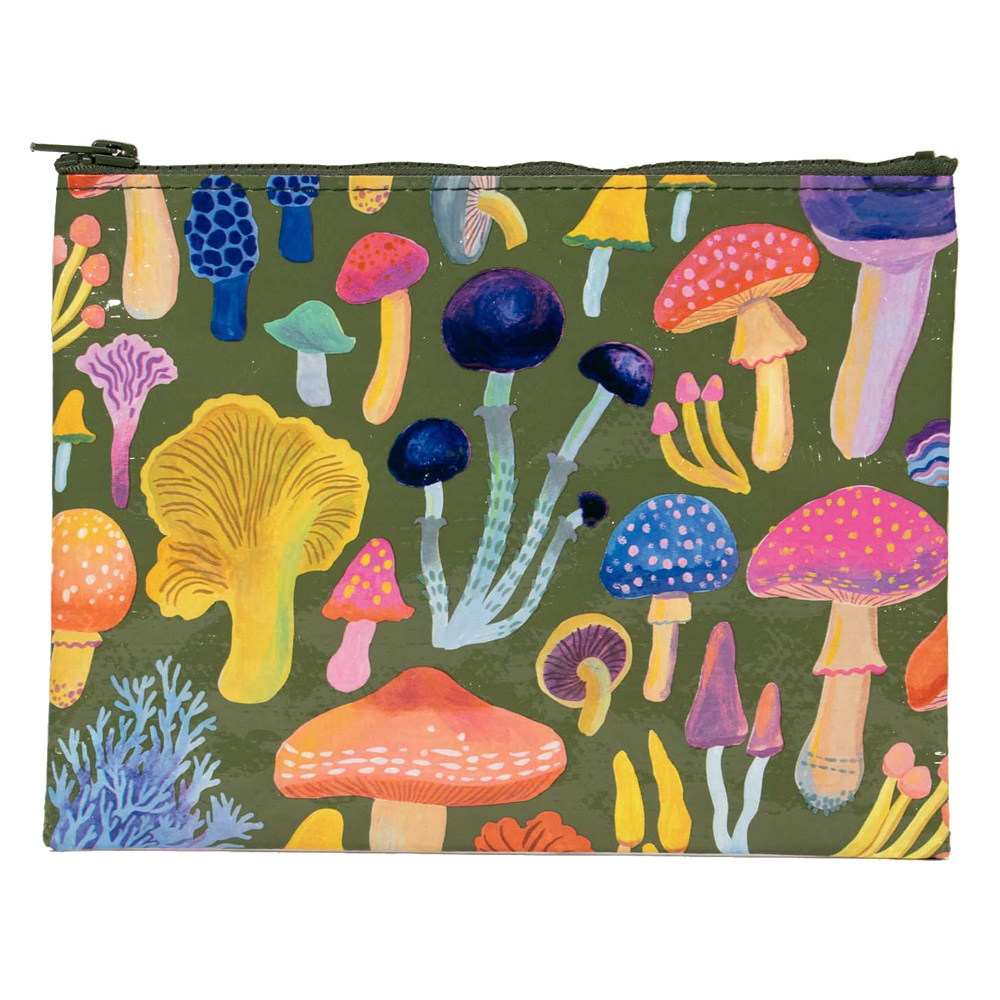 Blue Q Zipper Pouch: Mushrooms