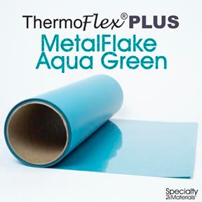 ThermoFlex Plus 20in X 15ft Aqua Green Flake